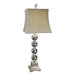 Sachie Stacked Spheres Table Lamp in Silver Plate