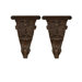 Mora Decorative Accent Shelves in Distressed Chestnut Brown, Set of 2