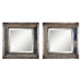 Davion Square Mirror Set in Antiqued Silver Leaf