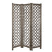 Quatrefoil Floor Screen in Burnished Aluminum