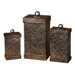 Nera Box in Antiqued Silver Leaf (Set of 3)