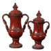 Rami Container in Distressed Crackled Burnt Orange (Set of 2)