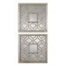 Sorbolo Squares Mirror in Antique Silver Leaf (Set of 2)