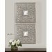 Colusa Squares Mirror in Antique Light Silver (Set of 2)