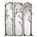 Perching Birds Mirror in Antiqued Silver Leaf (Set of 3)
