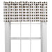 Reverse Dots Valance in White and Chocolate