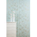 Ribbed Wallsmart Wallpaper in Turquoise / Gold
