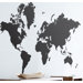 World Map Wall Sticker in Black