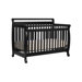 Emily 4-in-1 Convertible Crib with Toddler Rail in Ebony Black