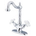 Heritage Single Hole Sink Faucet with Double Porcelain Cross Handles