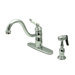 Heritage Singe Handle Centerset Kitchen Faucet with Porcelain Lever Handles