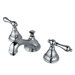 Widespread Bathroom Faucet with Double Metal Lever Handles