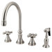Widespread Bathroom Faucet with Double Cross Handles