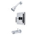 Volume Control Tub and Shower Faucet with Metal Lever Handles