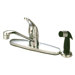 Single Handle Centerset Kitchen Faucet with Metal Lever Handles