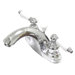 Centerset Bathroom Faucet with Double Porcelain Lever Handles
