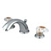 Magellan Widespread Faucet with Double Push Tilt Handles