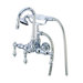Vintage Three Handle T ub Mount Clawfoot Tub Faucet with Handshower