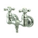 Vintage Double Handle Wall Mount Clawfoot Tub Faucet Trim Metal Cross Handle