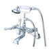 Hot Springs Double Handle Wall Mount Clawfoot Tub Faucet Trim Metal Lever Handle