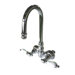 Hot Springs Double Handle Wall Mount Clawfoot Tub Faucet Trim Porcelain Lever Handle