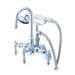 Hot Springs Triple Handle Wall Mount Clawfoot Tub Faucet with Handshower