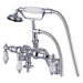 Hot Springs Double Handle Deck Mount Clawfoot Tub Faucet Trim Porcelain Lever Handle