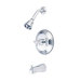 Metropolitan Diverter Tub and Shower Faucet Trim  with Buckingham Cross Handles