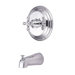 Vintage Thermostatic Pressure Balanced Tub and Shower Faucet Trim with Cross Handles