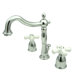 Widespread Bathroom Faucet with Double Buckingham Cross Handles