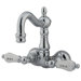 Hot Springs Double Handle Wall Mount Clawfoot Tub Faucet Trim Porcelain Lever Handle