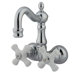 Hot Springs Double Handle Deck Mount Clawfoot Tub Faucet Trim Porcelain Cross Handle