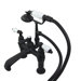 Hot Springs Double Handle Deck Mount Clawfoot Tub Faucet Trim Porcelain Lever Handle