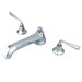 Silver Sage Double Handle Deck Mount Roman Tub Filler