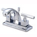 Claremont Double Handle Deck Mount Bathroom Faucet with Brass Pop-Up
