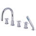 Concord Three Handle Roman Tub Filler with Hand Shower