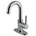 Concord Single Handle Deck Mount Bathroom Faucet with Push Up Pop-Up and Plate
