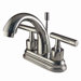 Manhattan Double Handle Centerset Bathroom Faucet with Brass Pop-Up