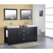 72" Double Bathroom Vanity Set in Espresso