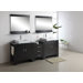 90" Double Bathroom Vanity Set in Espresso with Mirror