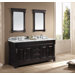 Huntshire 72" Double Sink Bathroom Vanity in Dark Walnut