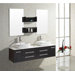 Augustine Double 58.7" Bathroom Vanity Set in Espresso/Black