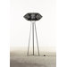 V One Light Floor Lamp in Black