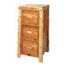Traditional Cedar Log File Cabinet with Three Drawer