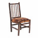 Hickory Spoke Back Fabric Side Chair