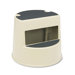 Commercial Rolling Step Stool, Curved Design, Retracting Casters, 16 Dia. X 13H