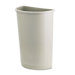Untouchable StyleLine Receptacle, Half-Round, Plastic, 21gal, Beige                                                          