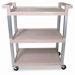 Commercial Service Cart with Brushed Aluminum Upright