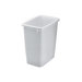 Rectangular Plastic Open-Top Wastebasket in White