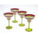 Hot Tamale Hand Painted Margarita Glass (Set of 4)